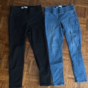Old Navy Black and Blue Jeggings